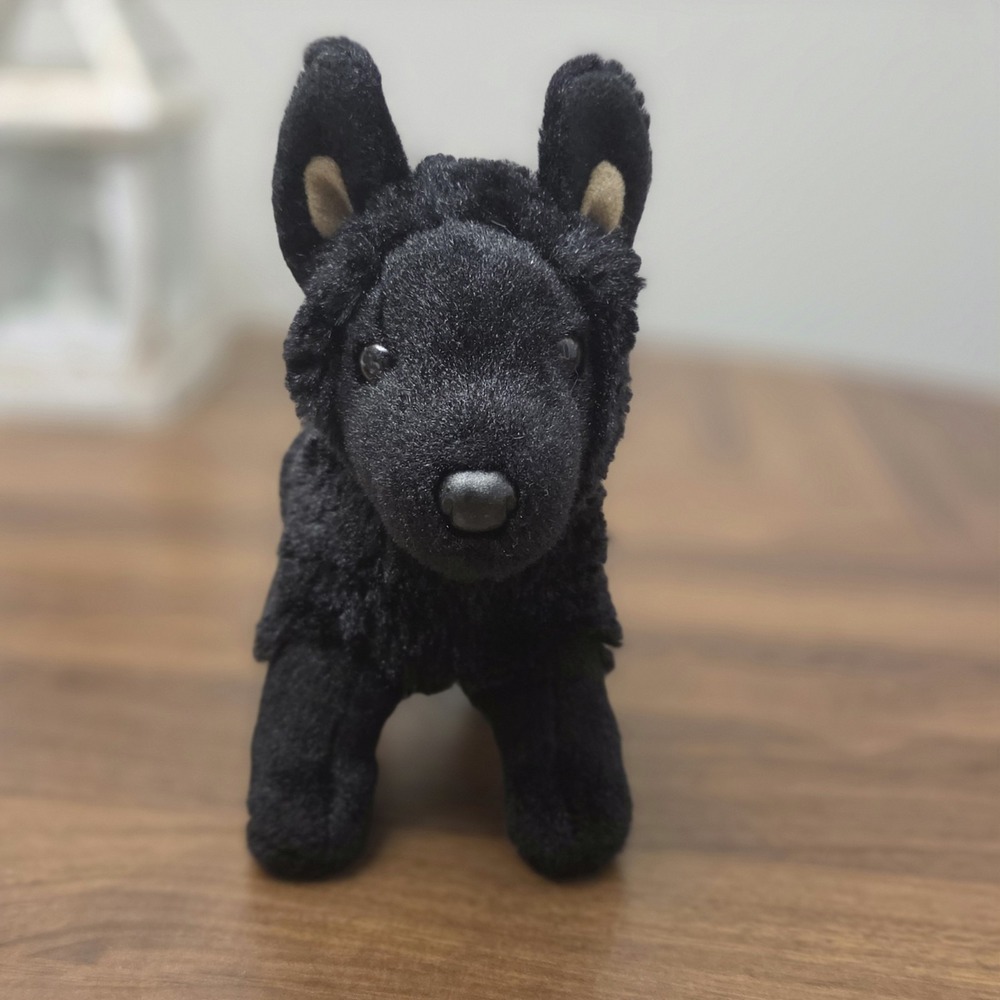 Douglas Harko Black German Shepherd Dog 8" Plush Toy Stuffed Animal Puppy Cuddle
